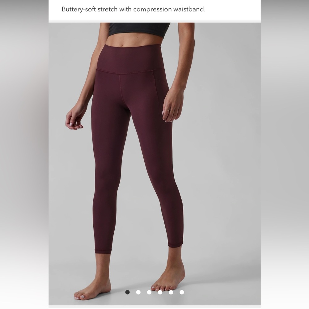 Athleta maroon 7/8 length leggings